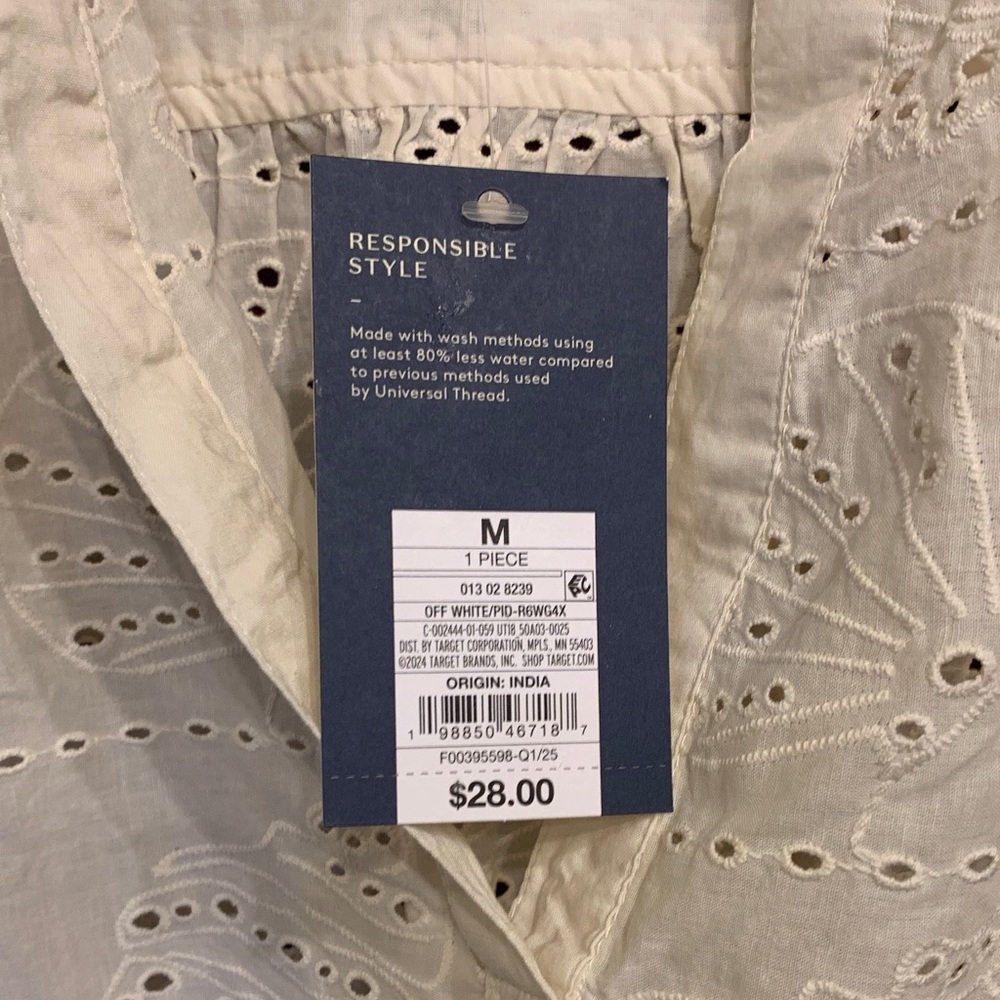 Universal Thread Cream Eyelet Blouse - Picture 3 of 5